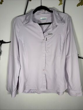 Columbia Lavender Long-Sleeve Outdoor Button-Up Shirt